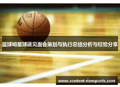 篮球明星球迷见面会策划与执行总结分析与经验分享