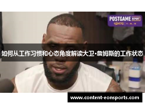 如何从工作习惯和心态角度解读大卫·詹姆斯的工作状态
