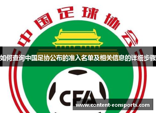 如何查询中国足协公布的准入名单及相关信息的详细步骤