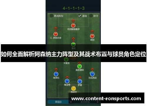 如何全面解析阿森纳主力阵型及其战术布置与球员角色定位